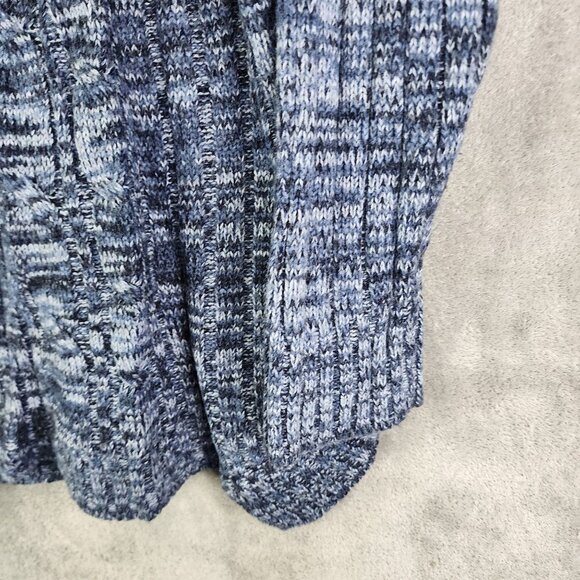 Womens Jason Maxwell Cardigan Knit Sweater Blue Marled Open Front Acrylic 3X - Picture 5 of 11